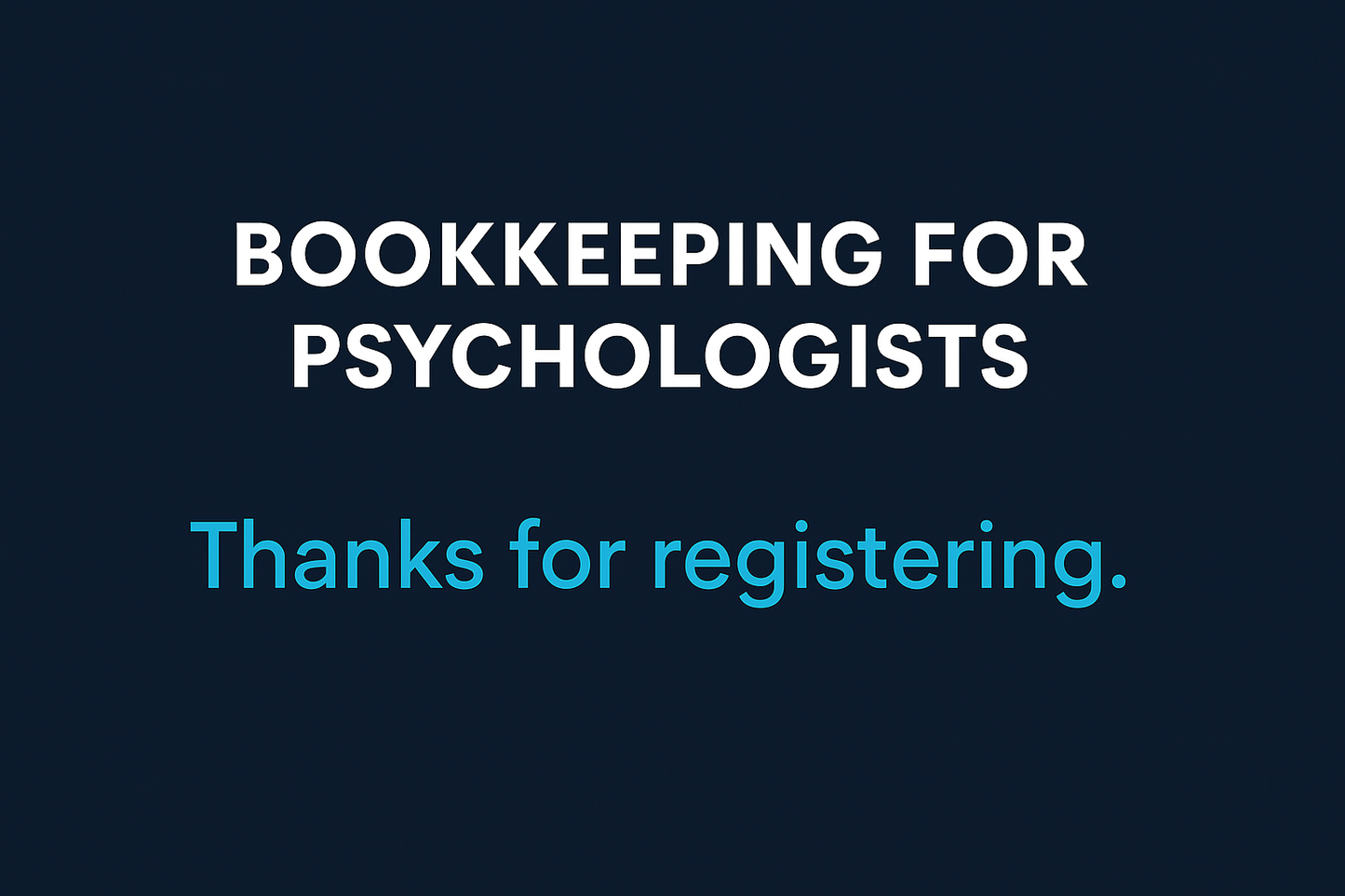 Psychologist bookkeeping event: Free